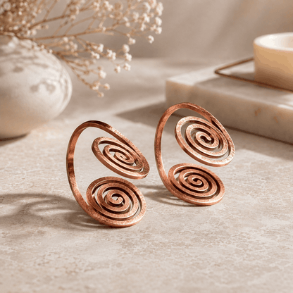 Enerji Sarmalı – Saf Bakır Spiral Avuç İçi Aksesuarı (2’li Set)
