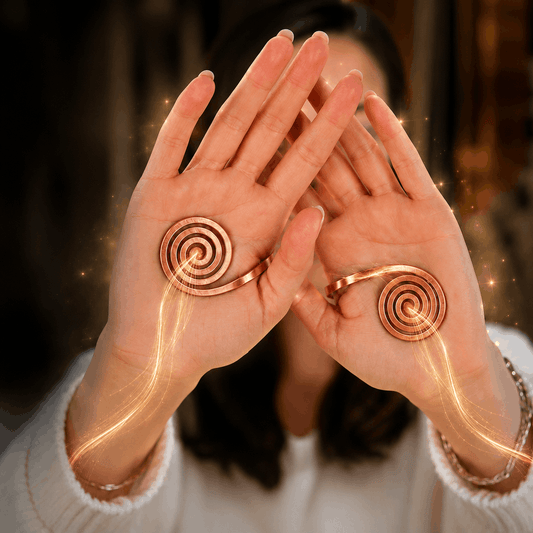 Enerji Sarmalı – Saf Bakır Spiral Avuç İçi Aksesuarı (2’li Set)