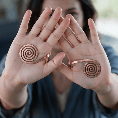 Enerji Sarmalı – Saf Bakır Spiral Avuç İçi Aksesuarı (2’li Set)
